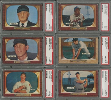 1955 Bowman Baseball Complete Set (320) With 23 Graded